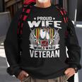Proud Wife Of A World War 2 Veteran Ww2 Military Spouse Gift  Men Women Sweatshirt Graphic Print Unisex