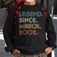21 Years Old Legend Since March 2002 21St Birthday Gifts Sweatshirt Gifts for Old Men