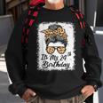 24 Year Old Its My 24Th Birthday Gifts For Her Leopard Women V2 Men Women Sweatshirt Graphic Print Unisex Gifts for Old Men
