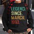 30 Years Old Legend Since March 1993 30Th Birthday Sweatshirt Gifts for Old Men