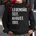 32 Geburtstag Geschenk 32 Jahre Legendär Seit August 1991 Sweatshirt Geschenke für alte Männer