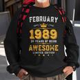 34 Years Old Gifts Vintage February 1989 34Th Birthday Sweatshirt Gifts for Old Men