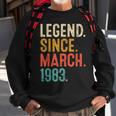 40 Years Old Vintage Legend Since March 1983 40Th Birthday Sweatshirt Gifts for Old Men