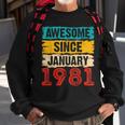 42 Year Old Awesome Since Januar 1981 42 Geburtstag Geschenke Sweatshirt Geschenke für alte Männer
