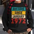 51 Year Old Awesome Since Januar 1972 51 Geburtstag Geschenke Sweatshirt Geschenke für alte Männer