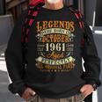 61 Jahre Legenden Oktober 1961 Geboren Sweatshirt, Retro Geburtstags-Design Geschenke für alte Männer