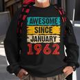 61 Year Old Awesome Since Januar 1962 61 Geburtstag Geschenke Sweatshirt Geschenke für alte Männer