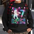 7 Years Old Unicorn Flossing 7Th Birthday Girl Unicorn Party Sweatshirt Gifts for Old Men