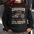 80. Geburtstag Biker Sweatshirt, Herren 1943 Motorrad Chopper Geschenke für alte Männer