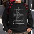 A7 Corsair Ii American Plane Blueprint Gift Sweatshirt Gifts for Old Men
