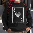 Ace Of Hearts Playing Cards Poker Halloween CostumeSweatshirt Gifts for Old Men