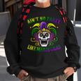 Aint No Party Like Mardi Gras Skeleton Skull New Orleans Sweatshirt Gifts for Old Men
