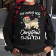 All I Want For Christmas Is A Shih Tzu Dog Lover Gifts Xmas Men Women Sweatshirt Graphic Print Unisex Gifts for Old Men