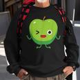 Apfel-Charakter Sweatshirt für Kinder, Lustiges Design in Schwarz Geschenke für alte Männer