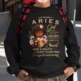 Aries Girl Birthday African American Little Girl Sweatshirt Gifts for Old Men