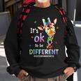 Autism Awareness Acceptance Giraffe Its Ok To Be Different Sweatshirt Gifts for Old Men