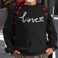 Autism Awareness Day Love Puzzle Pieces Heart Sweatshirt Gifts for Old Men