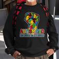 Autism Dad His Fight Is My Fight Puzzle Fist Sweatshirt Gifts for Old Men