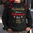 Awesome Born On Februar 2 Geburtstag Niedliche Blumen Februar Sweatshirt Geschenke für alte Männer