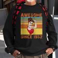Awesome Since 1952 70Th Birthday Messy Bun Sweatshirt Gifts for Old Men