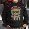 Awesome Since Januar 2011 - 11. Geburtstag Katzenliebhaber Sweatshirt Geschenke für alte Männer