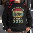 Awesome Since March 2010 Sweatshirt, Katzenliebhaber 12. Geburtstag Geschenke für alte Männer