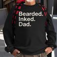 Bearded Inked Dad Fathers Day Tattoo Lover Love Tattooed Sweatshirt Gifts for Old Men