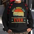 Best Bonus Dad Ever Vintage Sunset Funny Fathers Day Gift Sweatshirt Gifts for Old Men