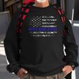 Best Dad Ever Thin Blue Line Pride Gift For Mens Sweatshirt Gifts for Old Men