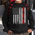 Best Dad Ever Usa Flag Fathers Day Firefighter Red Line Sweatshirt Gifts for Old Men