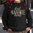 Best Nannie Ever Gifts Leopard Print Mothers Day Sweatshirt Gifts for Old Men