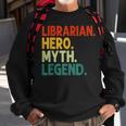 Bibliothekar Held Mythos Legende Retro-Bibliothekar Sweatshirt Geschenke für alte Männer