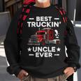 Big Rig Trucker Gift Men Best Truckin Uncle Ever Sweatshirt Gifts for Old Men