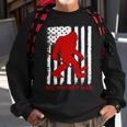 Bigfoot Big Hockey Dad American Flag Sweatshirt Gifts for Old Men