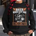 Biker Grau Chrom Motorrad Motorradfahrer Motorradfahren Sweatshirt Geschenke für alte Männer