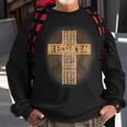 Blessed Dad Lion Christian Cross Fathers Day Papa Husband Sweatshirt Gifts for Old Men