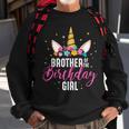 Brother Of The Birthday Girl Sibling Gift Unicorn Birthday Sweatshirt Gifts for Old Men