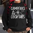 Campfires And Cocktails Graphic Funny Camping Sweatshirt Gifts for Old Men