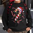 Candy Cane Merry And Bright Red And White Candy Costume Men Women Sweatshirt Graphic Print Unisex Gifts for Old Men
