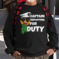 Captain Reporting For Duty Upside Down Pineapple Swinger Men Sweatshirt Gifts for Old Men