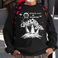 Catronaus Space Cat On Mushrooms Ufo Funny Space Cat Sweatshirt Gifts for Old Men