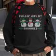 Chillin With My Snowmies Cute Snow Ugly Christmas Sweater Cool Gift Sweatshirt Gifts for Old Men