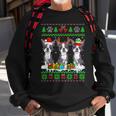Christmas Boston Terrier Dog Puppy Lover Ugly Xmas Sweater Men Women Sweatshirt Graphic Print Unisex Gifts for Old Men