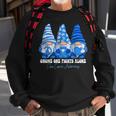 Colon Cancer Awareness Month Blue Ribbon Gnomies Support Sweatshirt Gifts for Old Men