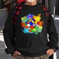 Cool Rubik Rubix Rubics Player Cube Watercolor Lovers Sweatshirt Gifts for Old Men