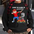 Dabbing Fire Fighter Truck 9 Years Old BirthdaySweatshirt Gifts for Old Men