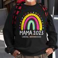 Damen Mama 2023 Loading Regenbogen Herz Werdende Mutter Mutti Sweatshirt Geschenke für alte Männer