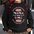 Damen Sweatshirt Mama und Oma Rocker mit Blumen & Vintage-Schrift Geschenke für alte Männer