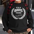 Davis Last Name Family Names Sweatshirt Gifts for Old Men
