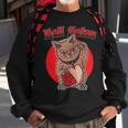 Death Metal Asian Lucky Cat Hail Satan Kitten Rock Music Sweatshirt Gifts for Old Men